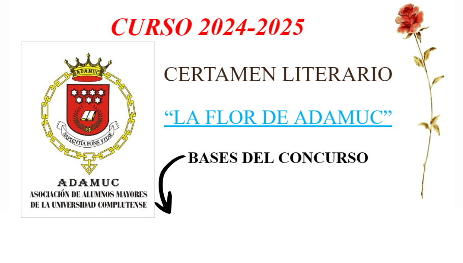 Certamen literario “LA FLOR DE ADAMUC” hasta el 28 de febrero de 2025